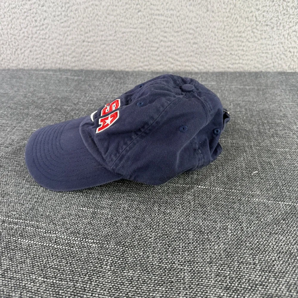 Vintage Nike Team USA Basketball Hat Cap Navy Blue Cotton One Size Strapback 90s